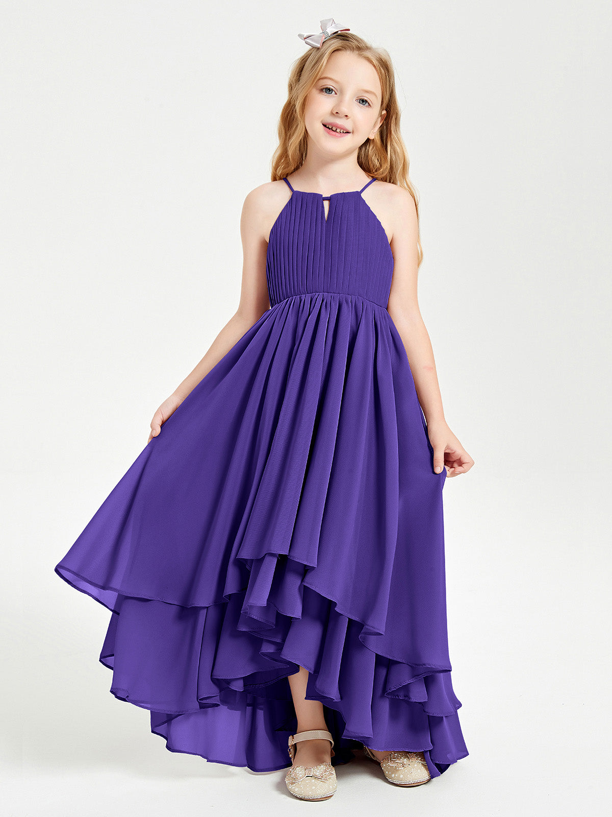 Asymmetrical Chiffon Junior Bridesmaid Dresses Regency